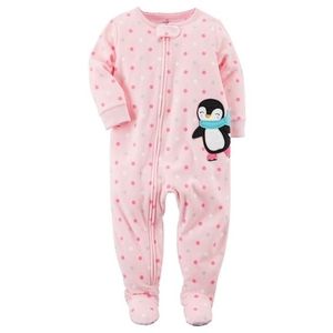 Carter's Baby Girl 1 Piece Footed Pink Pajamas 3T